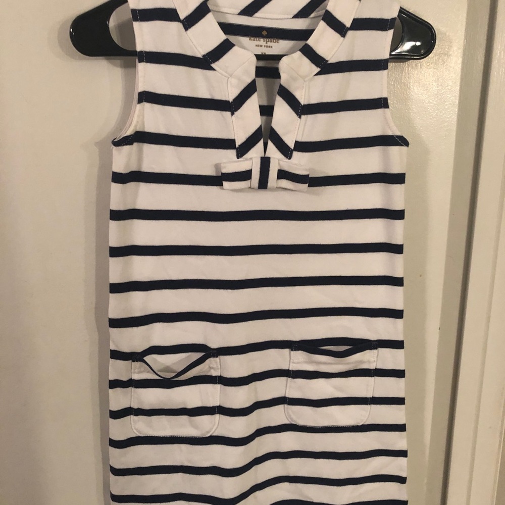 Kate Spade navy and white stripe dress